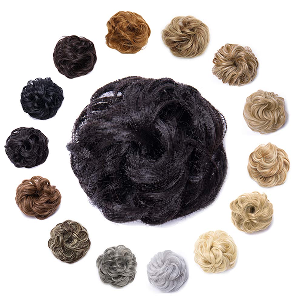 Synthetic Hair Bun Scrunchy Messy Donut Wavy 30g