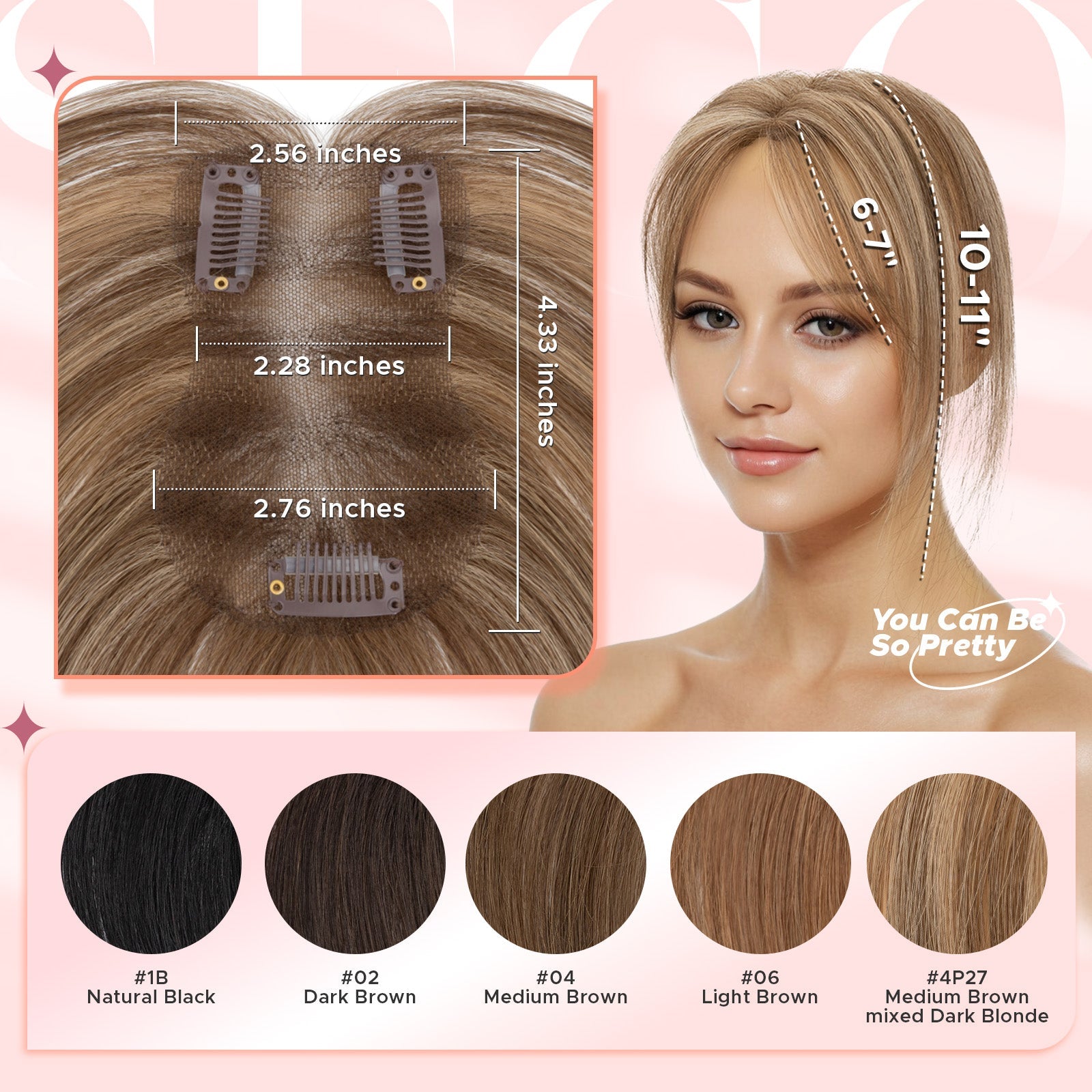 SEGOHAIR Women Human Hair Topper With Air Bangs Lightweight segohair.com