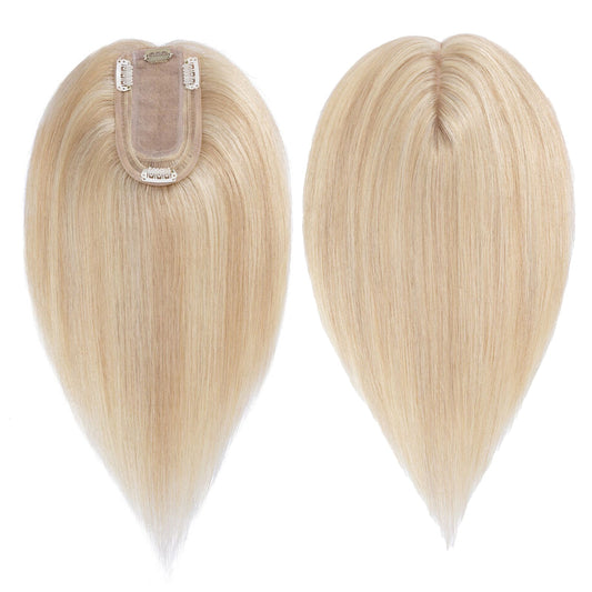 3x5" Bionic Scalp Top Dark Blonde Highlight Human Hair Topper
