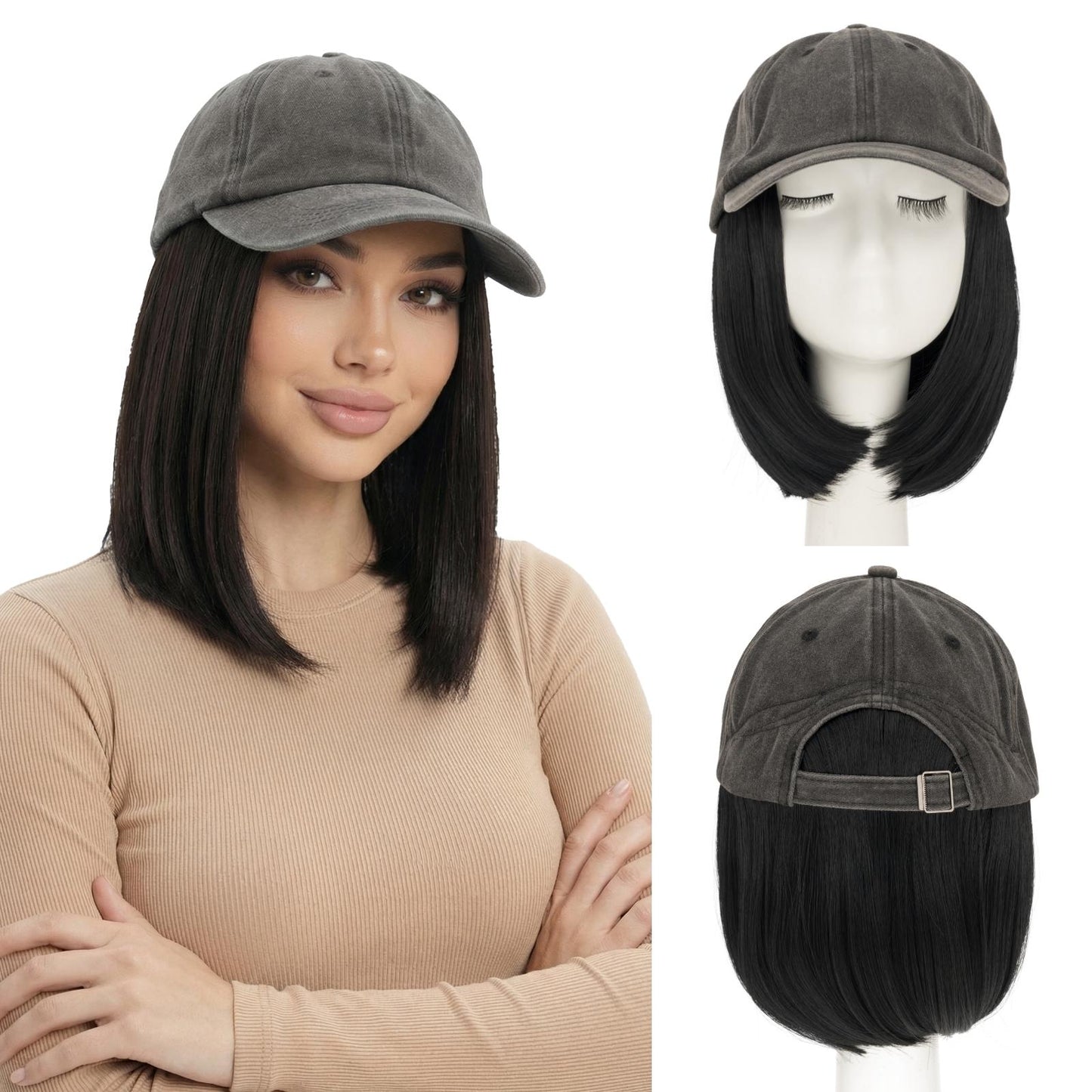 SEGO Women's 6 Inch Baseball Cap Full Wig segohair.com