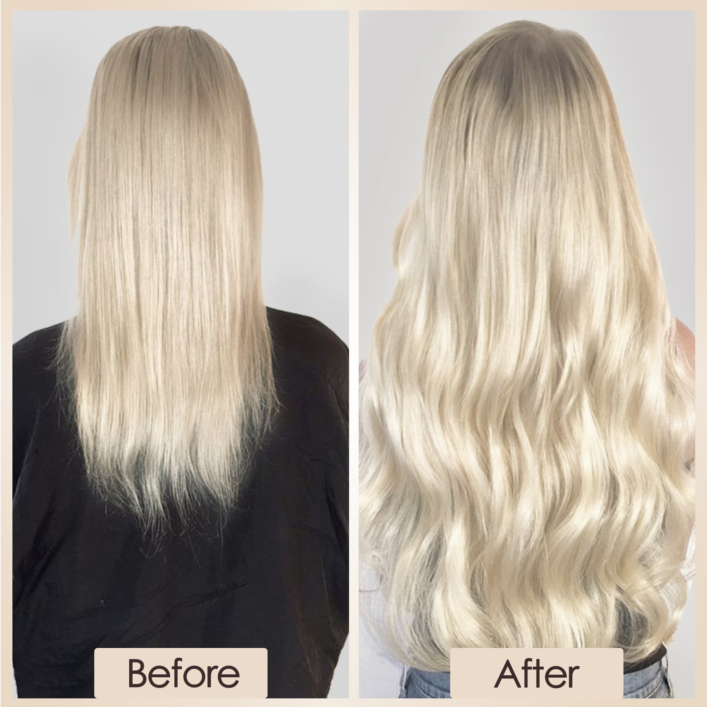 Platinum Blonde Clip In Hair Extensions 8 PCS segohair.com
