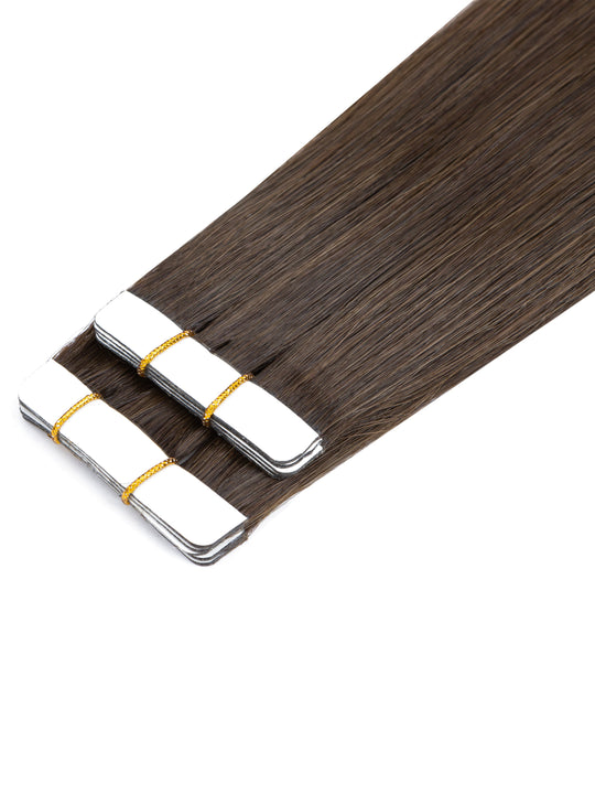 Invisible Tape-In Hair Extensions Chocolate Brown