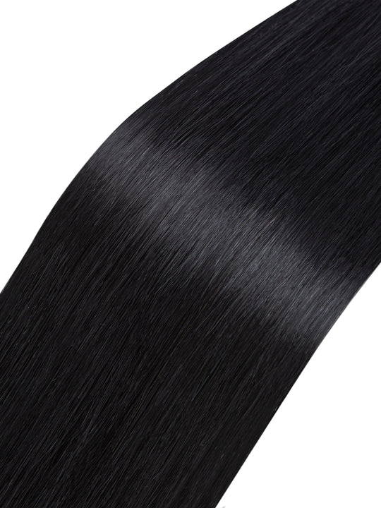 Invisible Tape-In Hair Extensions Dark Black