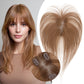 SEGO Women Human Hair Topper With Air Bangs Lightweight
