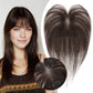 SEGO Women Human Hair Topper With Air Bangs Lightweight