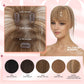 SEGO Women Human Hair Topper With Air Bangs Lightweight