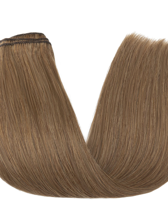 SEGOHAIR 8pcs Clip In Hair Extensions Real Human Hair Chestnut Brown