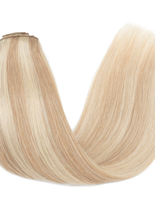 SEGOHAIR 8pcs Clip In Hair Extensions Real Human Hair Dark Blonde mixed Blonde