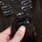 SEGOHAIR 8pcs Clip In Hair Extensions Real Human Hair Dark Brown segohair.com