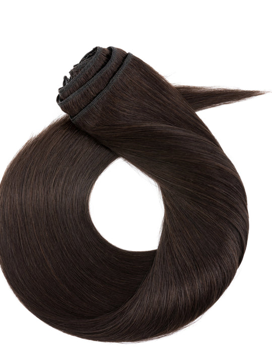 SEGOHAIR 8pcs Clip In Hair Extensions Real Human Hair Dark Brown