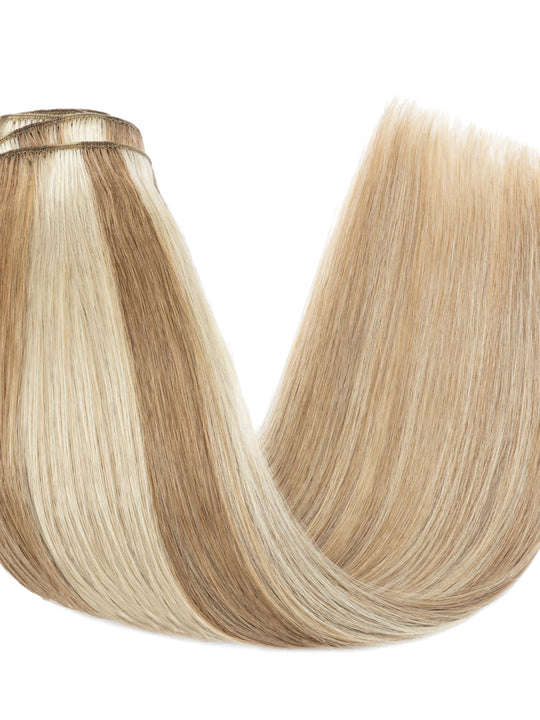 SEGOHAIR 8pcs Clip In Hair Extensions Real Human Hair Golden Brown Blonde