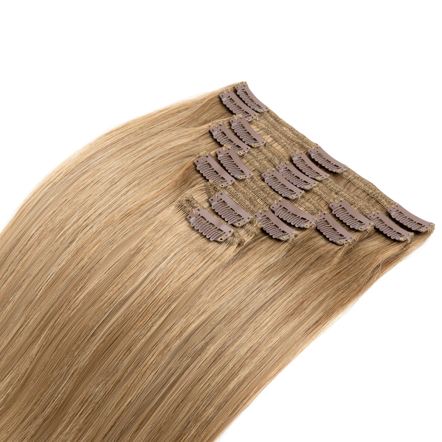 SEGOHAIR 8pcs Clip In Hair Extensions Real Human Hair Strawberry Honey Blonde segohair.com