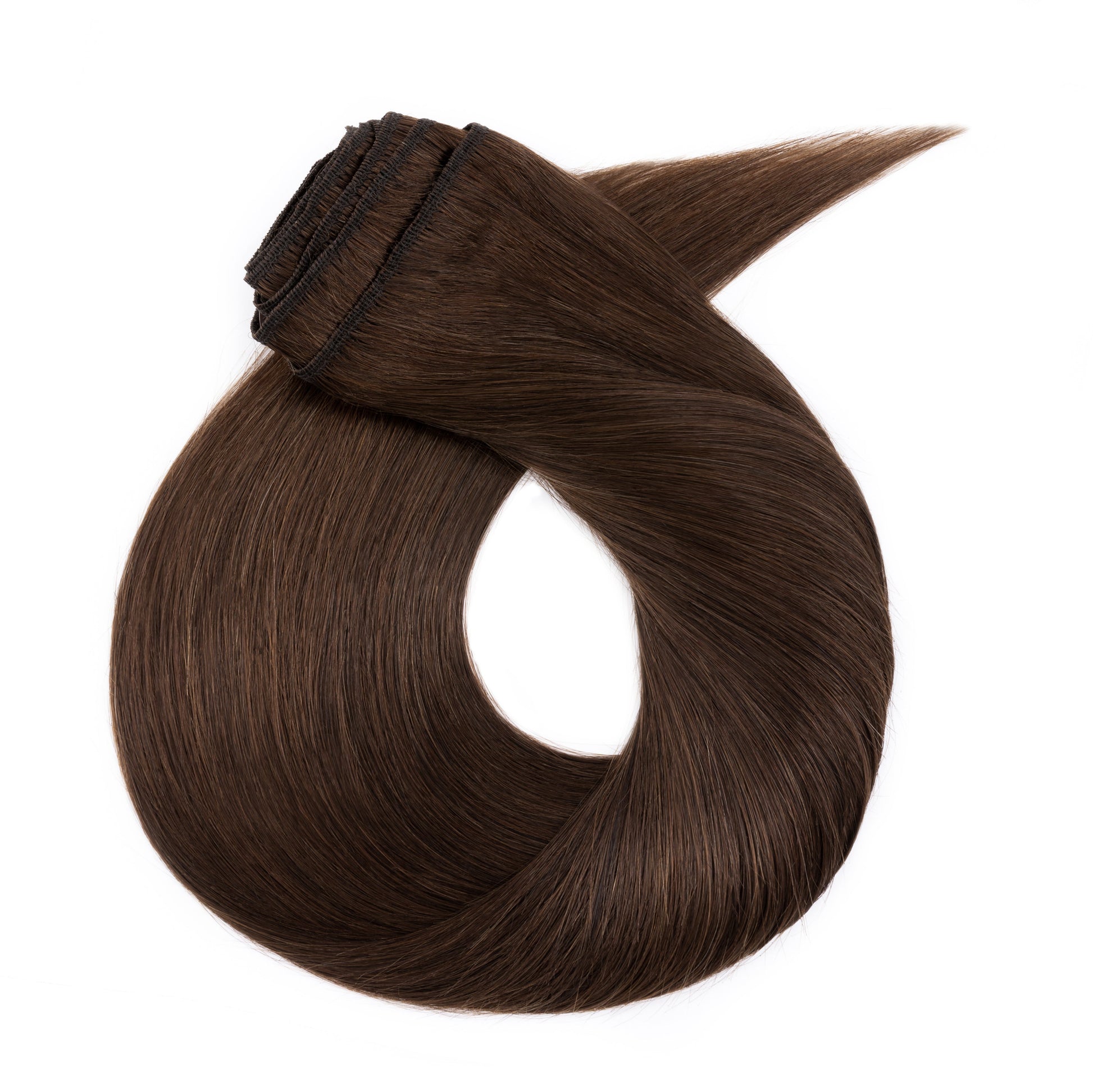 SEGOHAIR Clip In Hair Extensions Real Human Hair Light Weight Chocolate Brown segohair.com