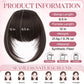 SEGOHAIR Synthetic Hair Topper with Air Curtain Clip-In Bangs 8.5x5.5