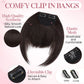 SEGOHAIR Synthetic Hair Topper with Air Curtain Clip-In Bangs 8.5x5.5