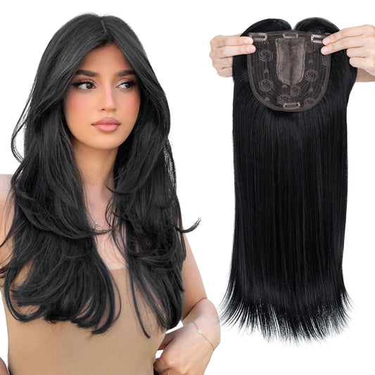 Synthetic Hair Topper with Long Bangs 18Inch segohair.com