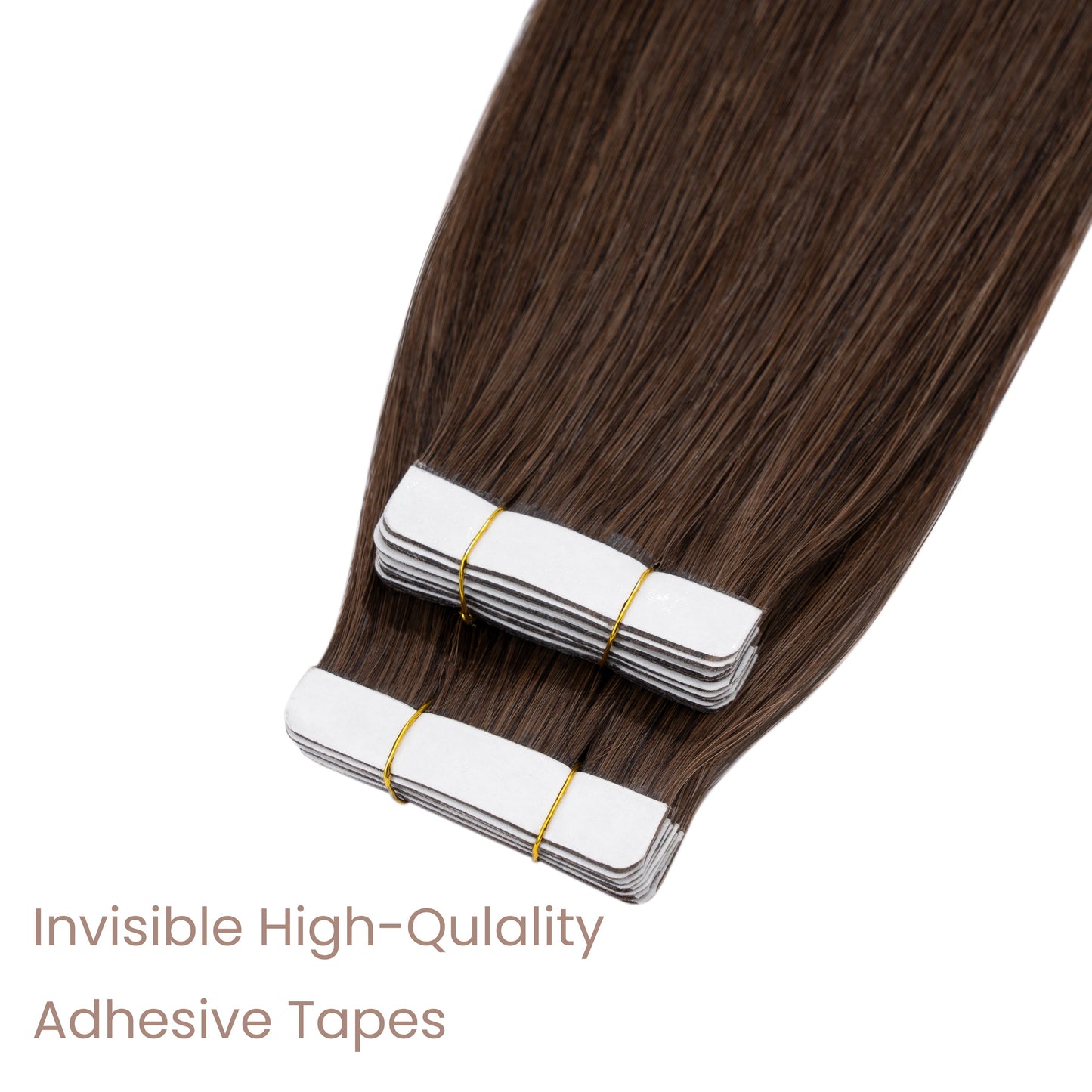 Tape-In Silky Straight Invisible Weft Choco Brown segohair.com