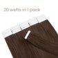 Tape-In Silky Straight Invisible Weft Choco Brown segohair.com