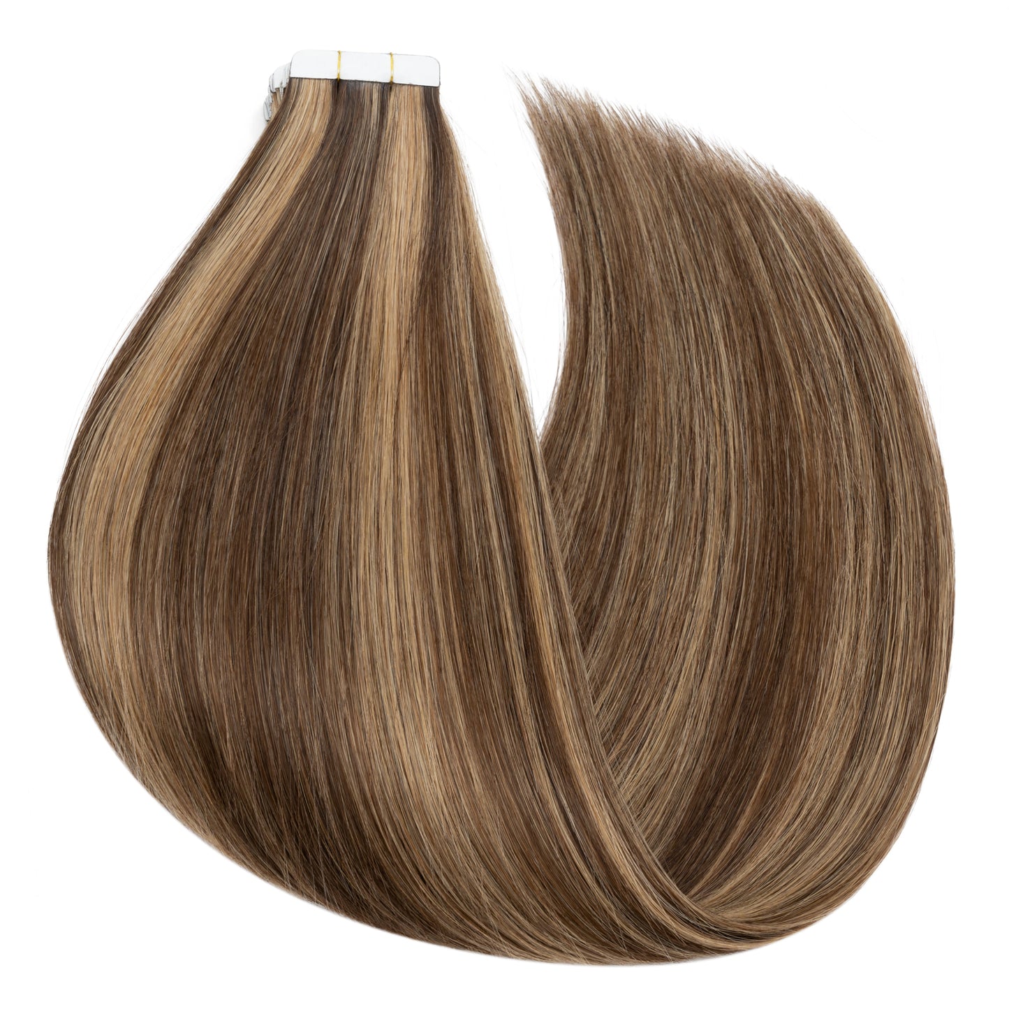 Tape-In Silky Straight Invisible Weft Choco Brown/Honey Blonde segohair.com