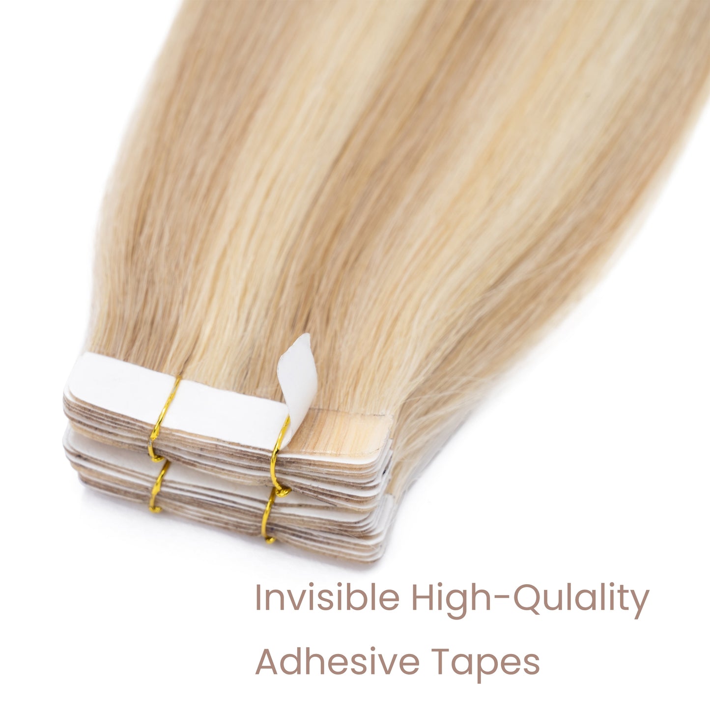 Tape-In Silky Straight Invisible Weft Dark Blonde/Blonde segohair.com