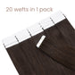 Tape-In Silky Straight Invisible Weft Dark Brown segohair.com