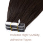 Tape-In Silky Straight Invisible Weft Dark Brown segohair.com