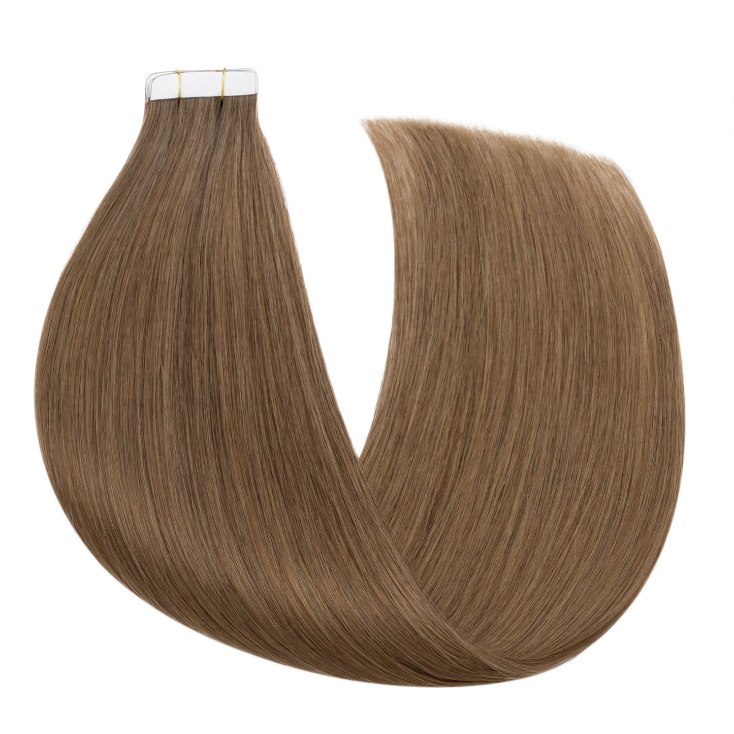 Tape-In Silky Straight Invisible Weft Dark Linen segohair.com