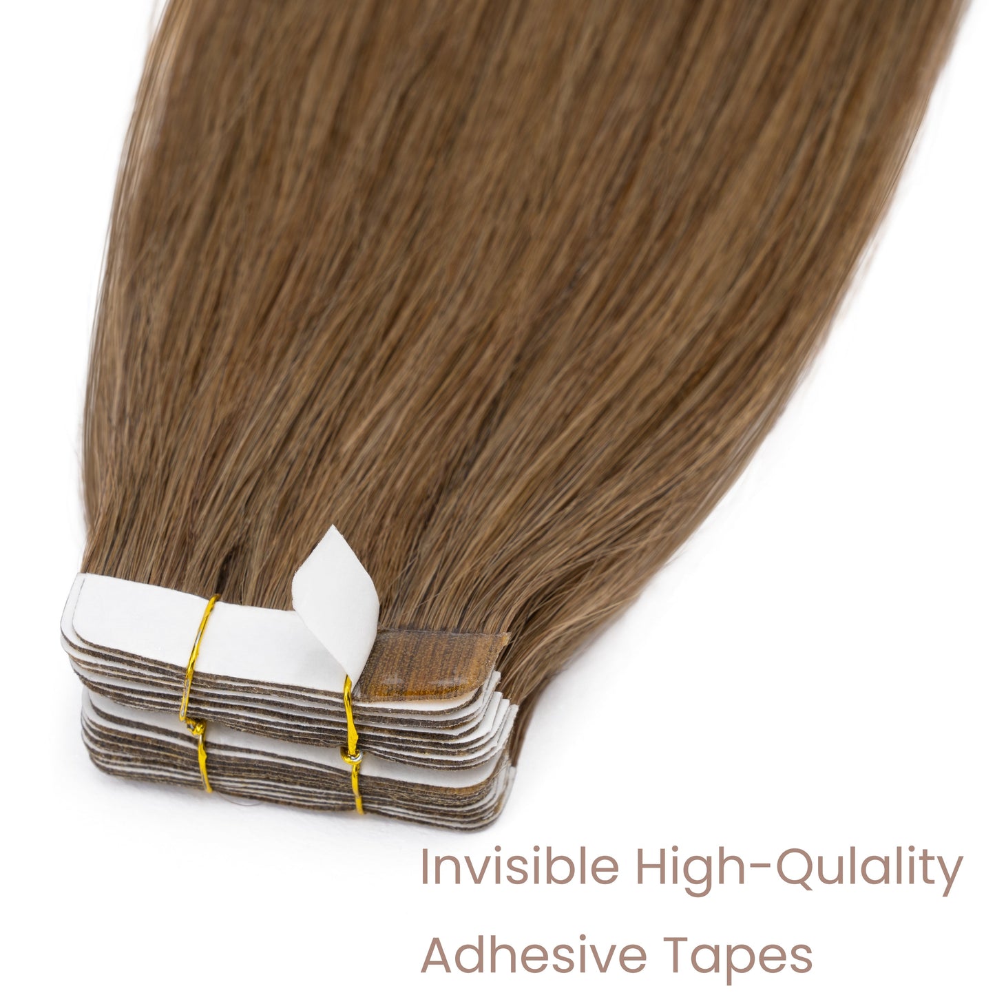 Tape-In Silky Straight Invisible Weft Dark Linen segohair.com