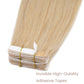 Tape-In Silky Straight Invisible Weft Golden Blonde segohair.com