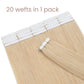 Tape-In Silky Straight Invisible Weft Golden Blonde segohair.com