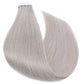 Tape-In Silky Straight Invisible Weft Grey segohair.com