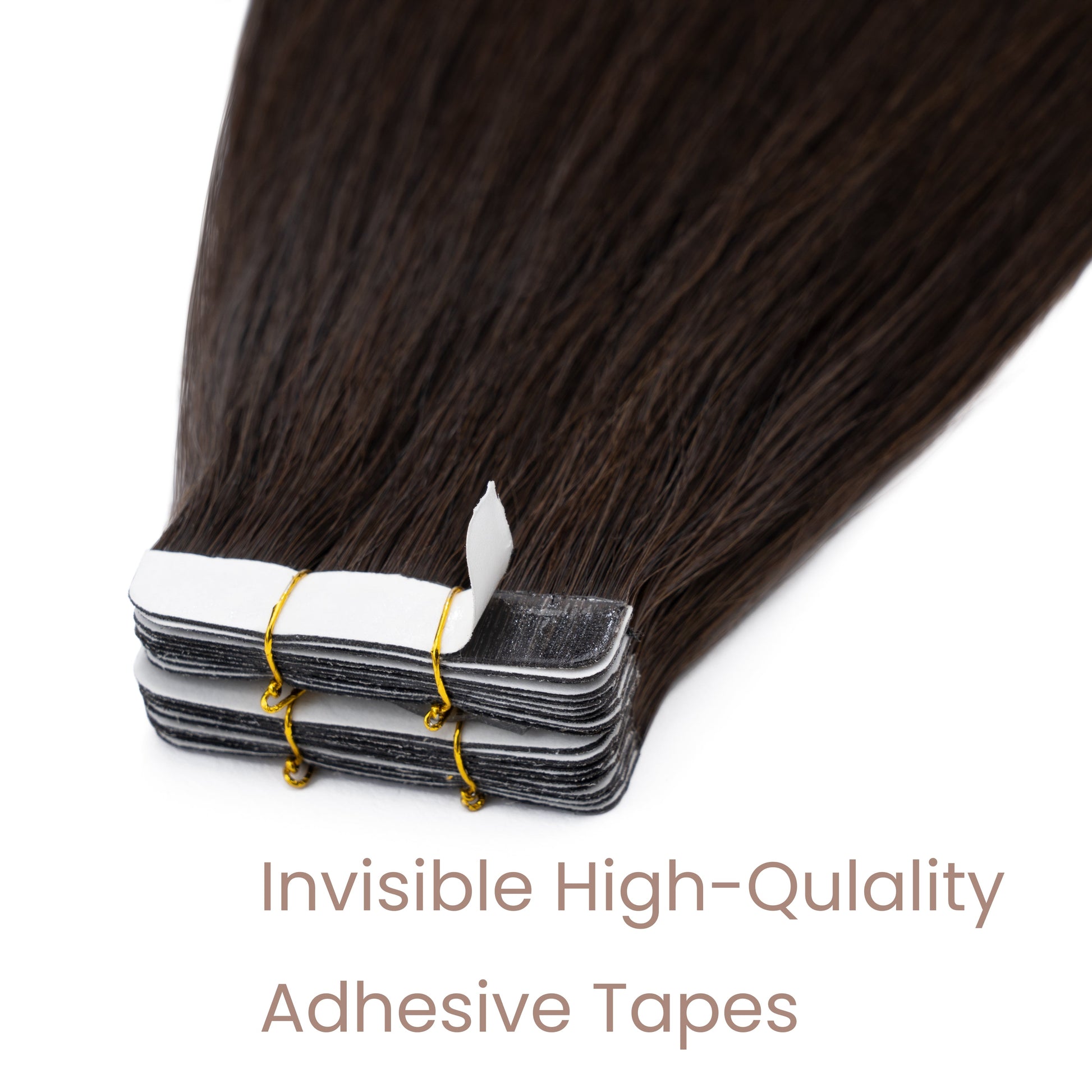 Tape-In Silky Straight Invisible Weft Natural Black segohair.com