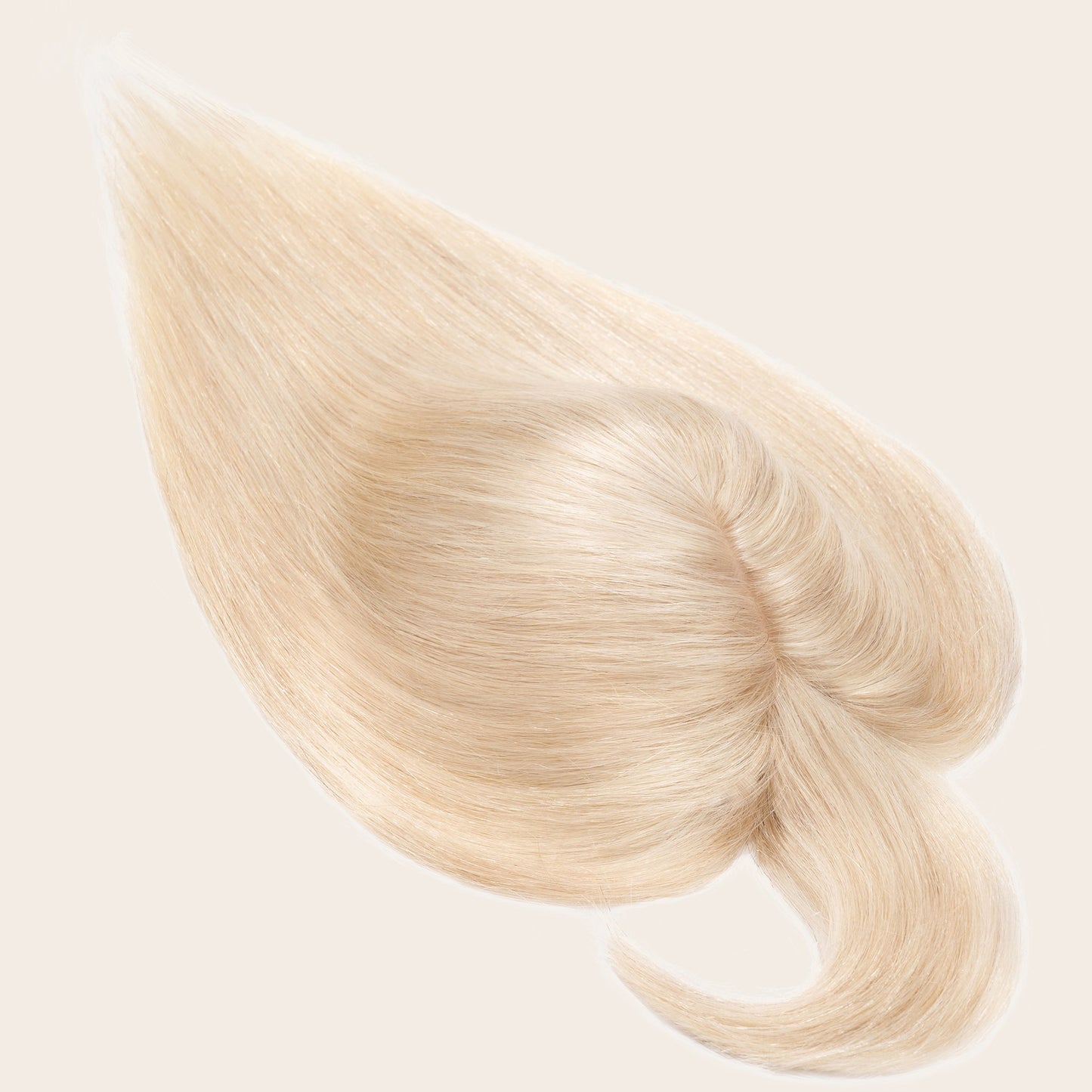 3x5" Bionic Scalp Top Ash Blonde Highlight Human Hair Topper with Bangs segohair.com
