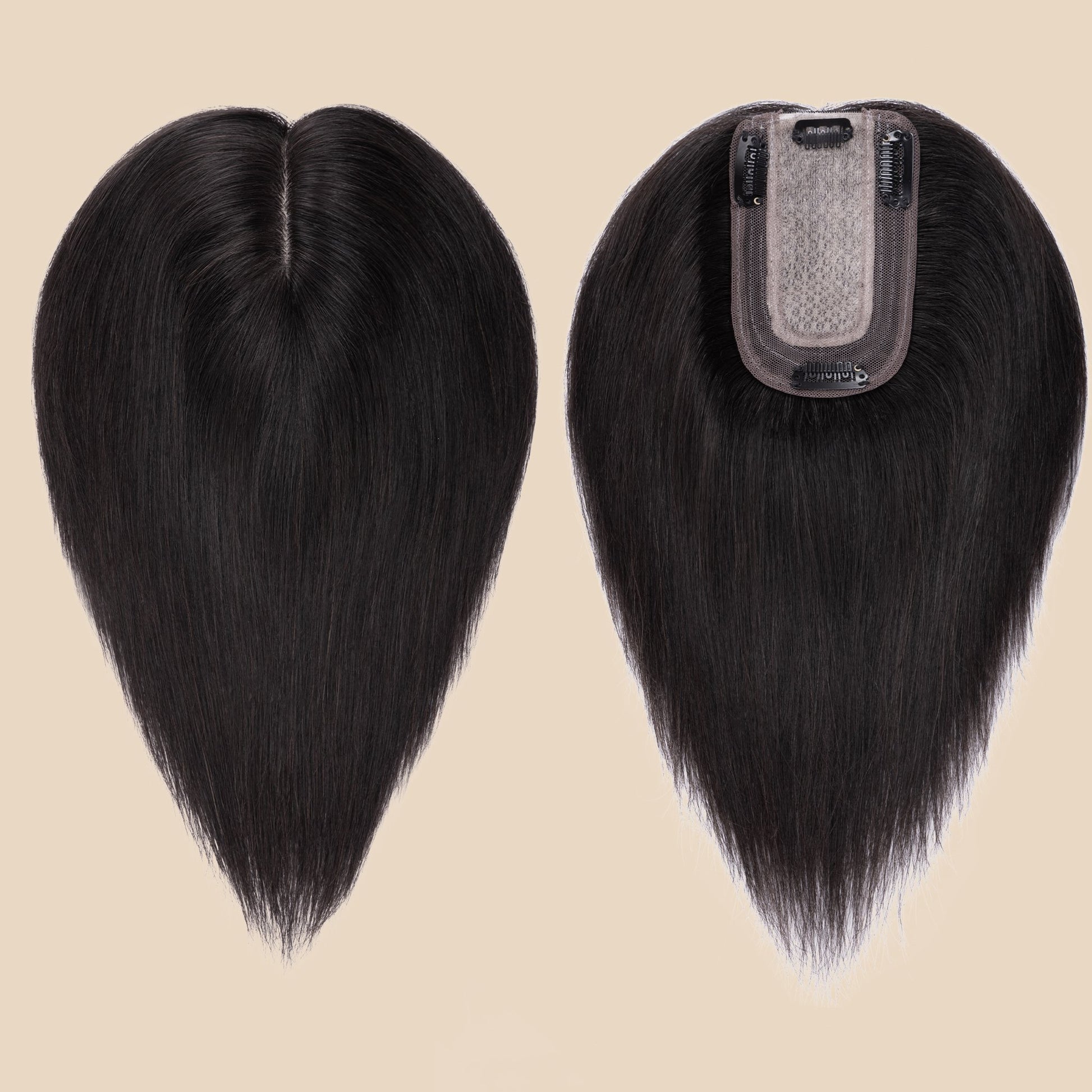 3x5" Bionic Scalp Top Natural Black Human Hair Topper segohair.com