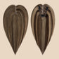 3x5" Hand-Tied Lace Base Brown Blonde Highlighted Human Hair Topper segohair.com