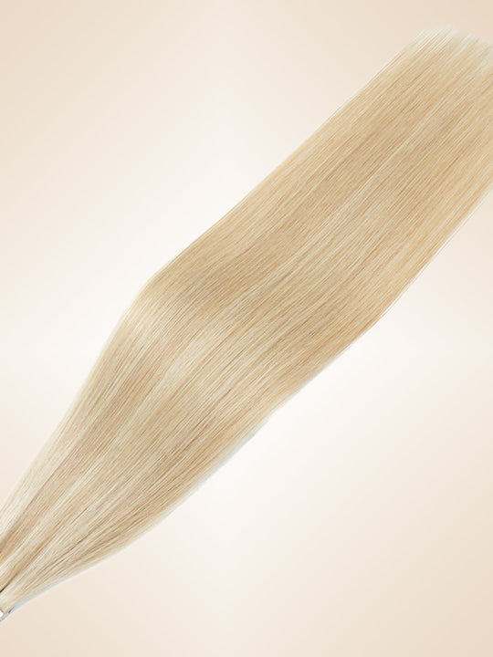 Ash Blonde Highlighted Tape In Hair Extensions Invisible Weft 20 PCS