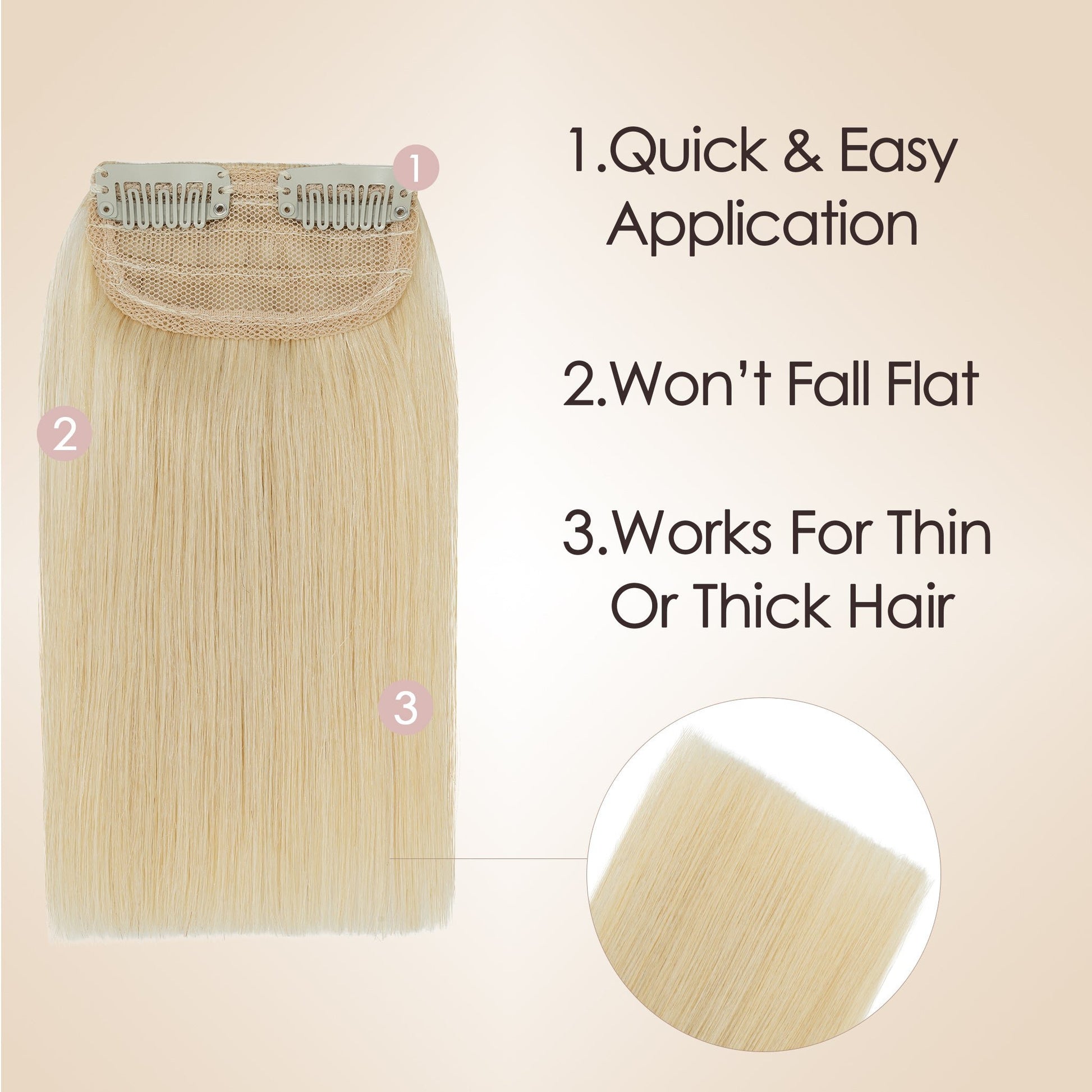 Bleach Blonde Thinning Hair Fill-Ins segohair.com