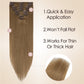 Light Brown Clip In Hair Extensions 8 PCS segohair.com