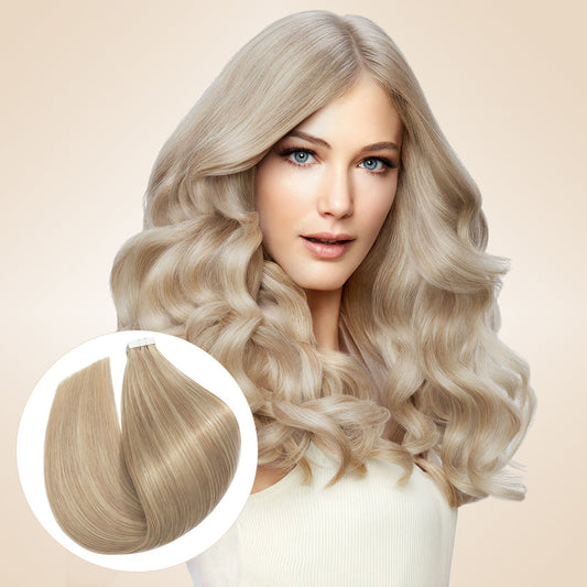 Light Highlighted Golden Brown Tape In Hair Extensions Invisible Weft 20 PCS segohair.com