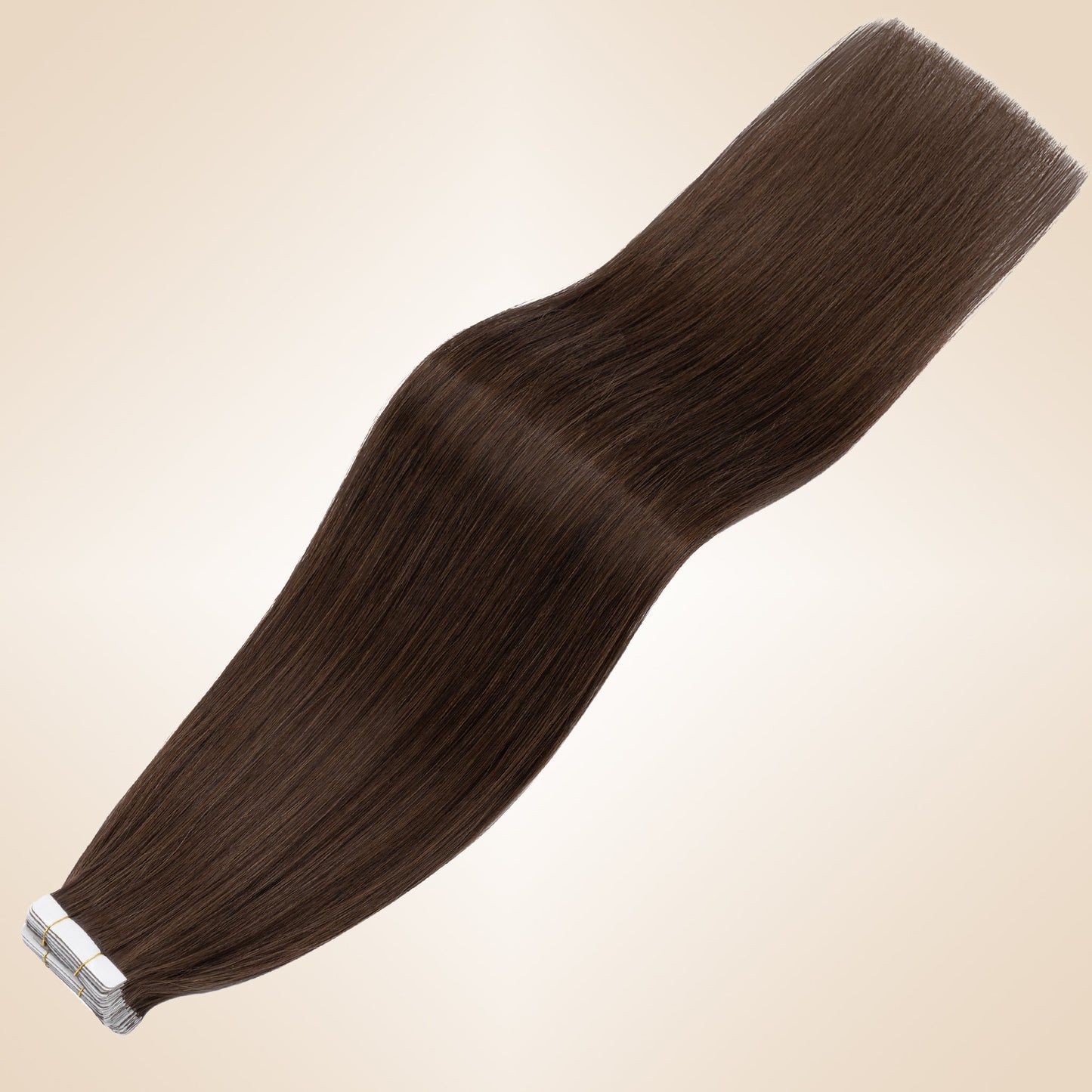 Lightweight Medium Brown Tape In Hair Extensions Invisible Weft 20 PCS segohair.com