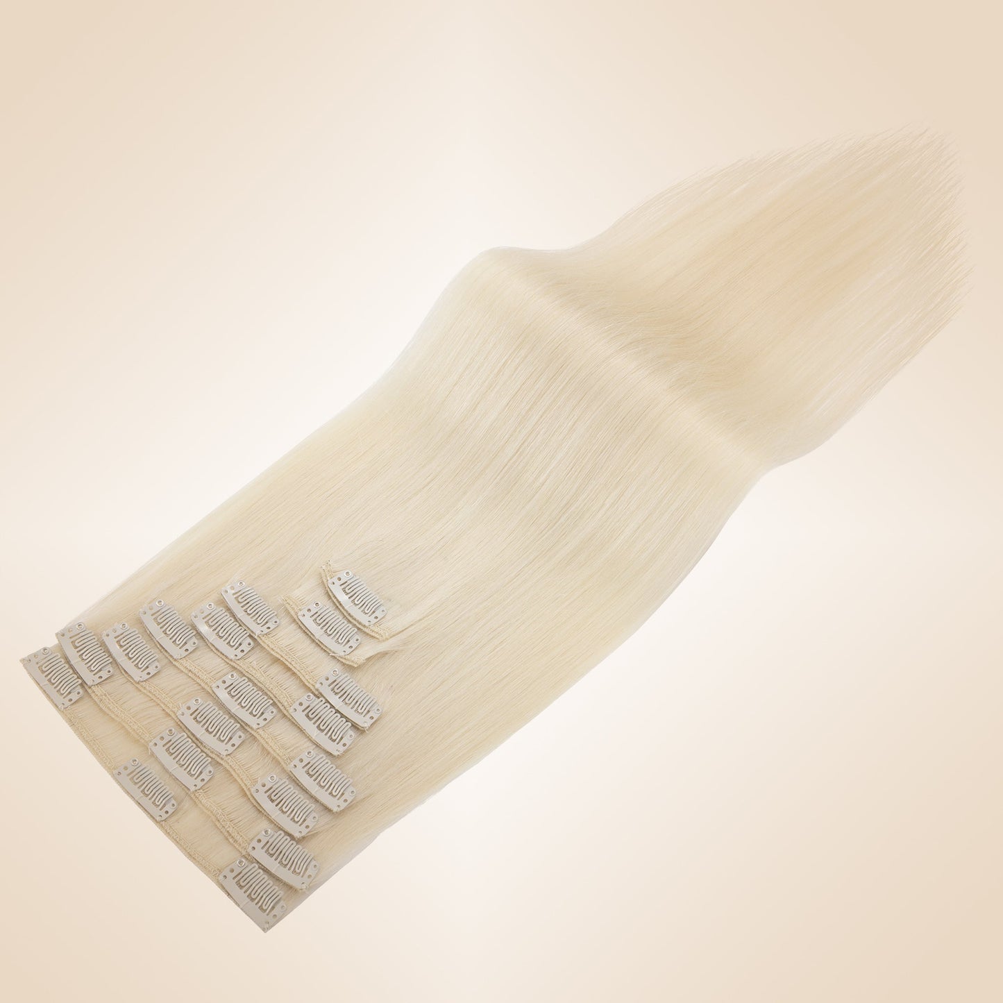 Platinum Blonde Clip In Hair Extensions 8 PCS segohair.com