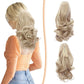 Ponytails Extensions Claw 12" Curly Hairpiece with Jaw Clip Wavy Synthetic Thick Curly