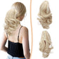 Ponytails Extensions Claw 12" Curly Hairpiece with Jaw Clip Wavy Synthetic Thick Curly