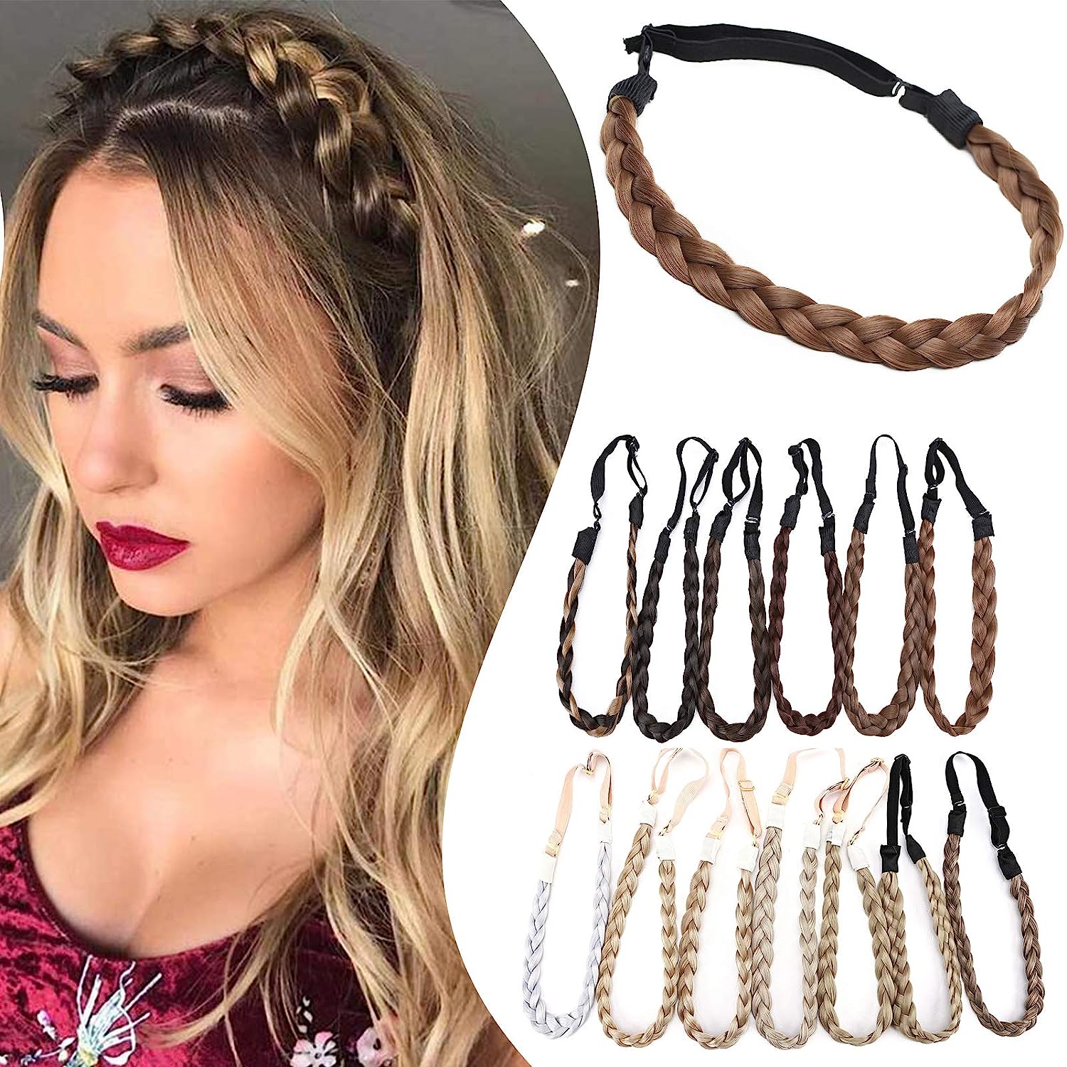 SEGO Braid Headband Synthetic Plaited For Women 29g