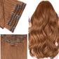 SEGO Clip in Hair Extensions Human Hair 8PCS 18-24inch
