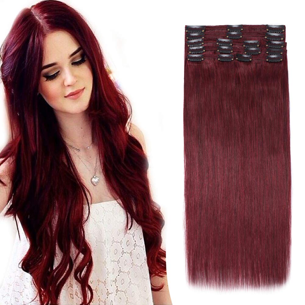 SEGO Hair Extensions Clip in Human Hair for Women 8PCS