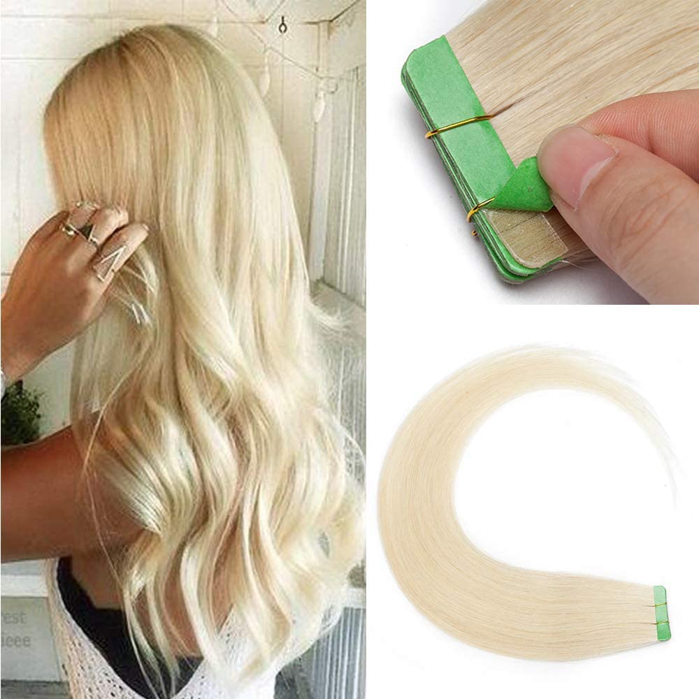 SEGO Tape in Hair Extensions Straight Invisible Skin Weft 10 PCS