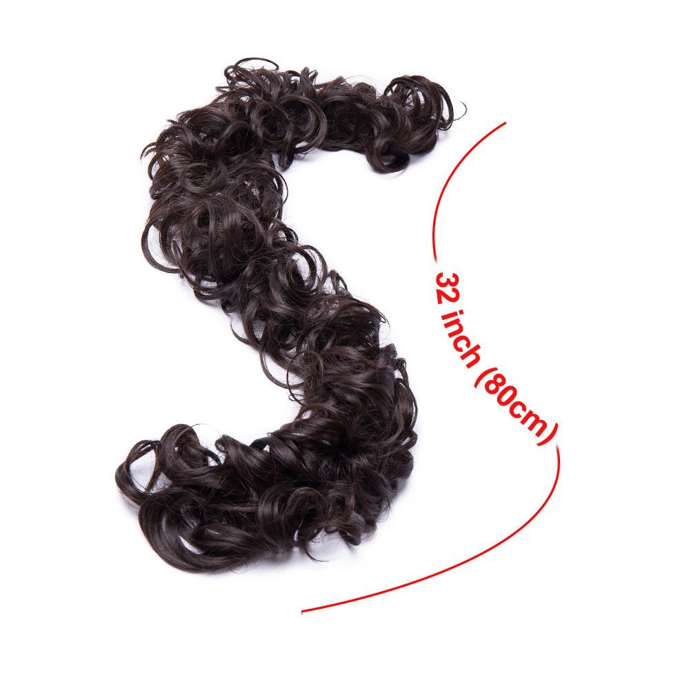 Synthetic 32-inch DIY Wrap-Around Ponytail for Women