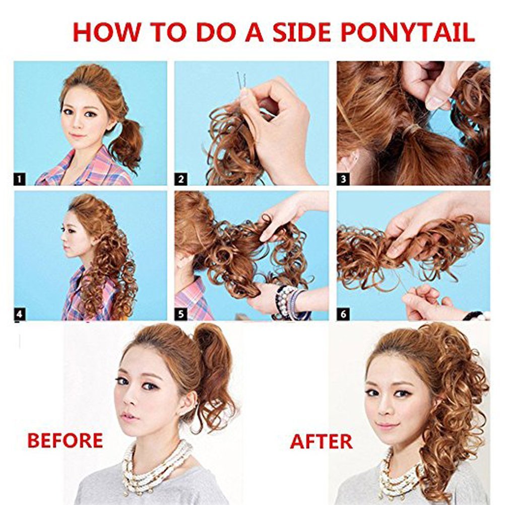 Synthetic 32-inch DIY Wrap-Around Ponytail for Women