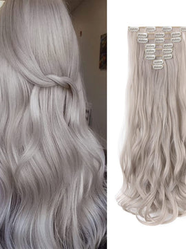 Synthetic 8PCS Clip in Hair Extensions Colorful Hairpiece 24